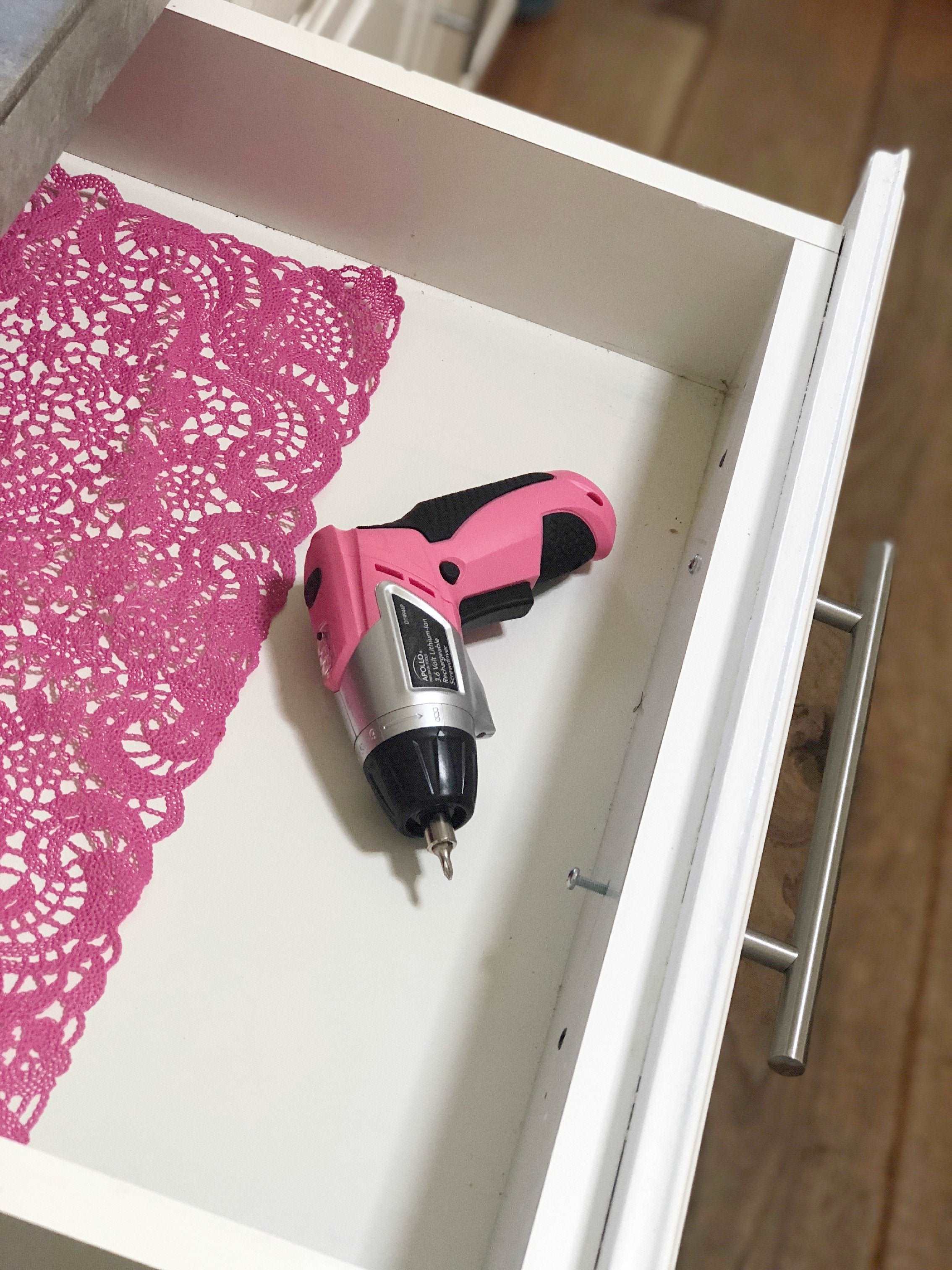 3.6 Volt Lithium-Ion Rechargeable Screwdriver with 45 Piece Accessory Set - Pink DT4944P