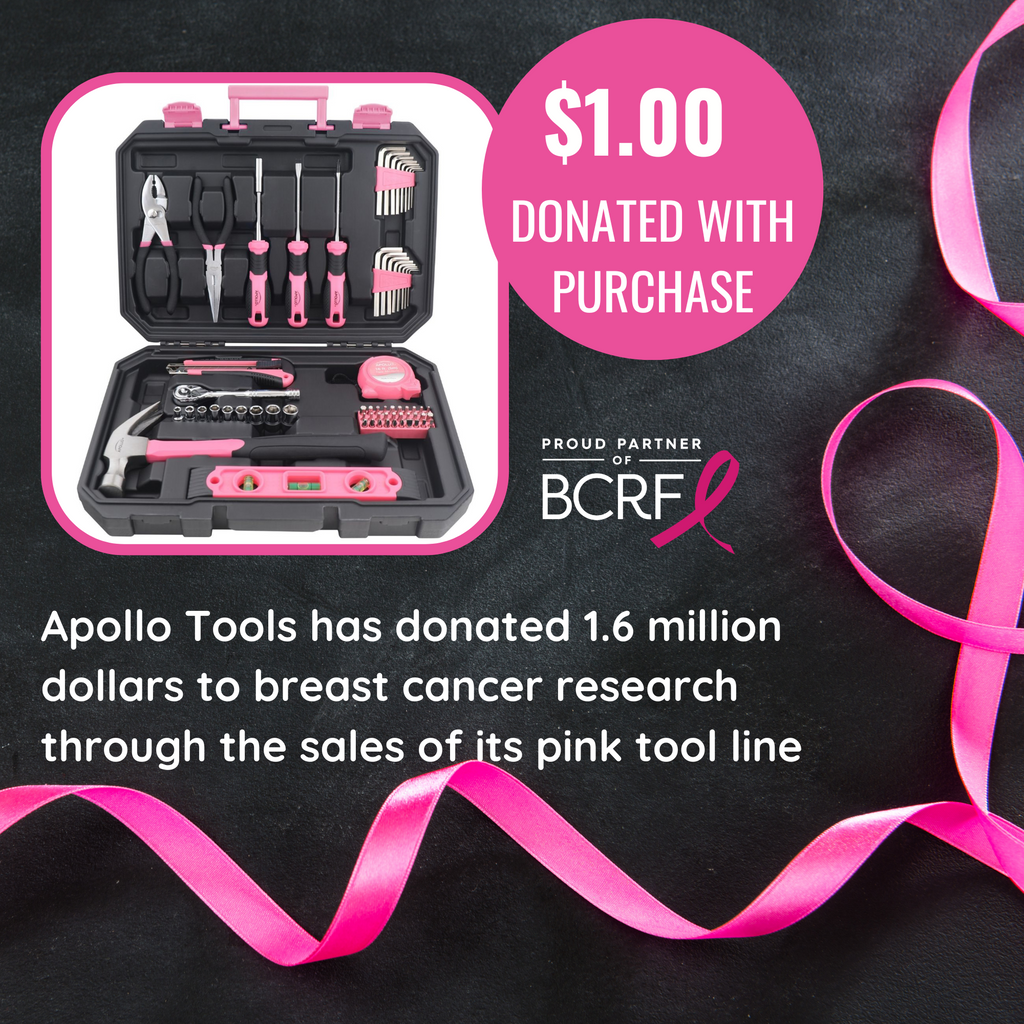 Essential 65-Piece Pink Tool Set with Socket Set and Most-Used Tools for Do it Yourself Repairs and Maintenance - DT0001P
