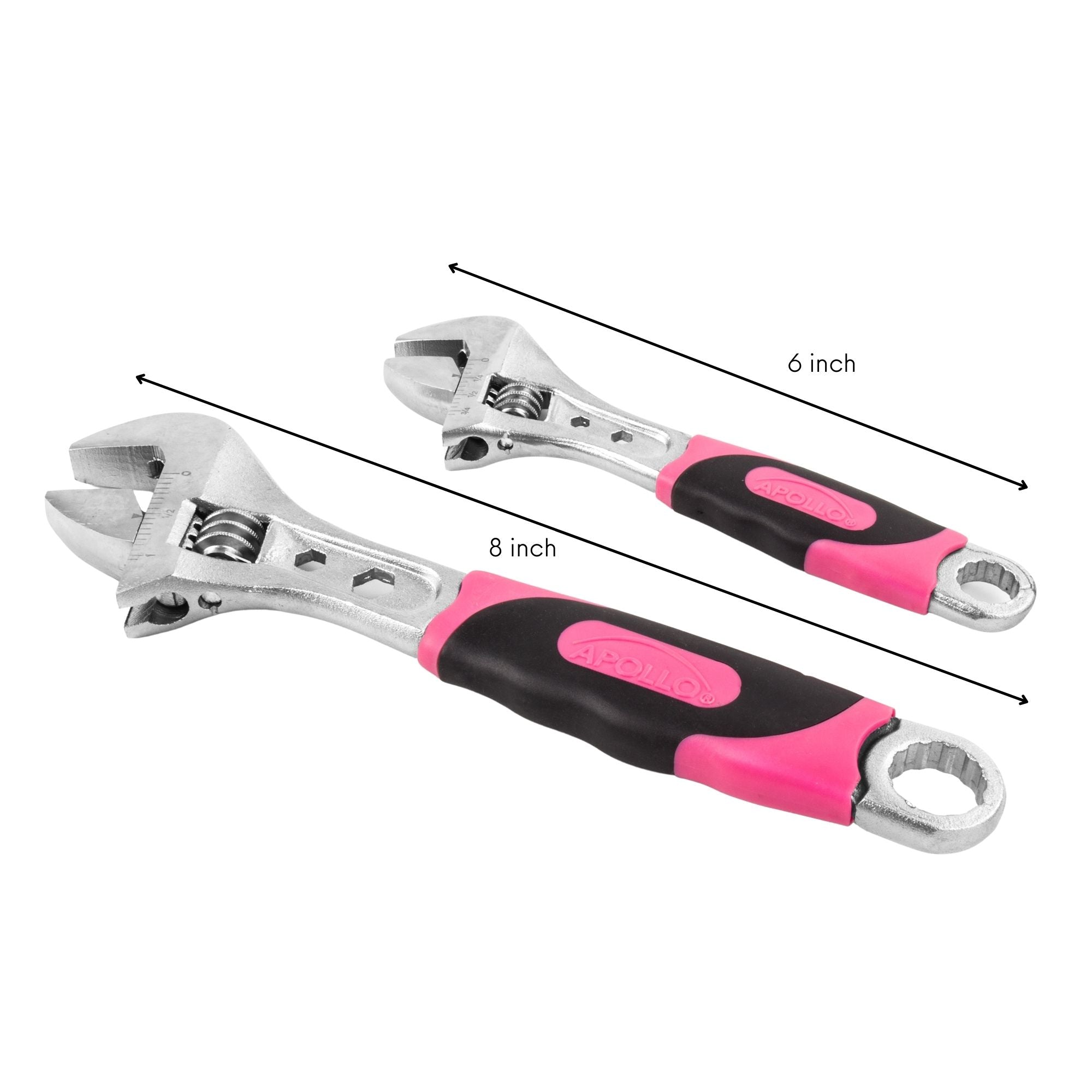 2 Adjustable Wrenches - Pink - DT5007P
