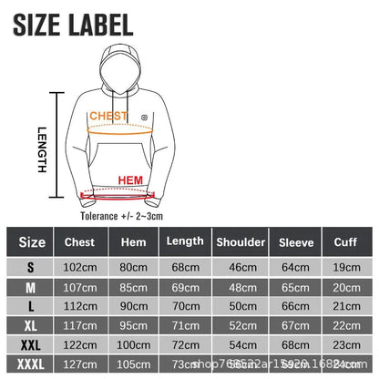 USB Heated Men's Hoodie - 5-Zone Heating for Outdoor & Casual Wear